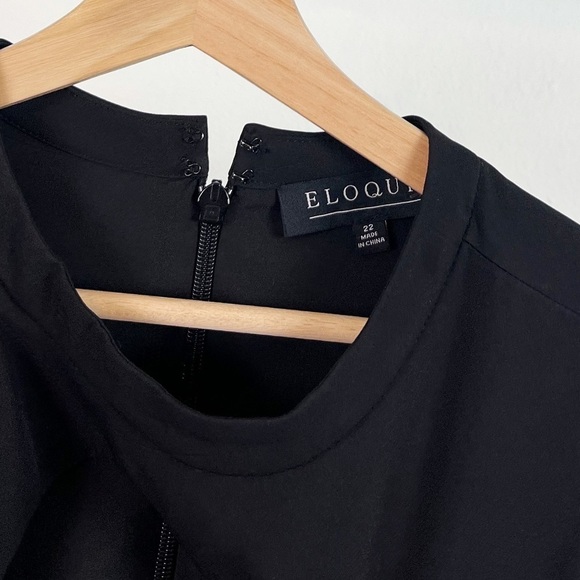 NEW Eloquii Black Cutout Neck Sleeveless Sheath Dress - Picture 5 of 7